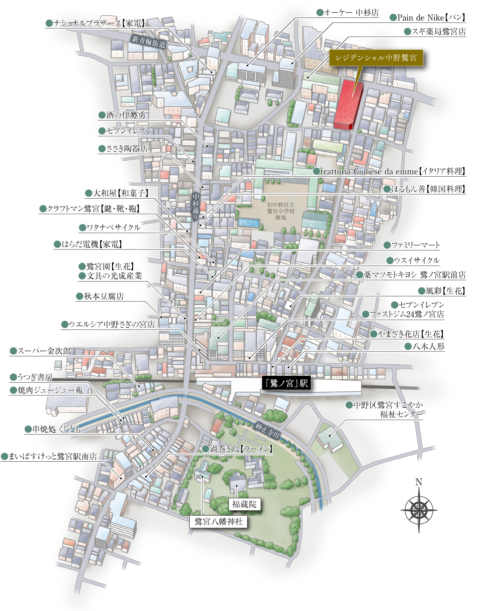 現地周辺店舗MAP