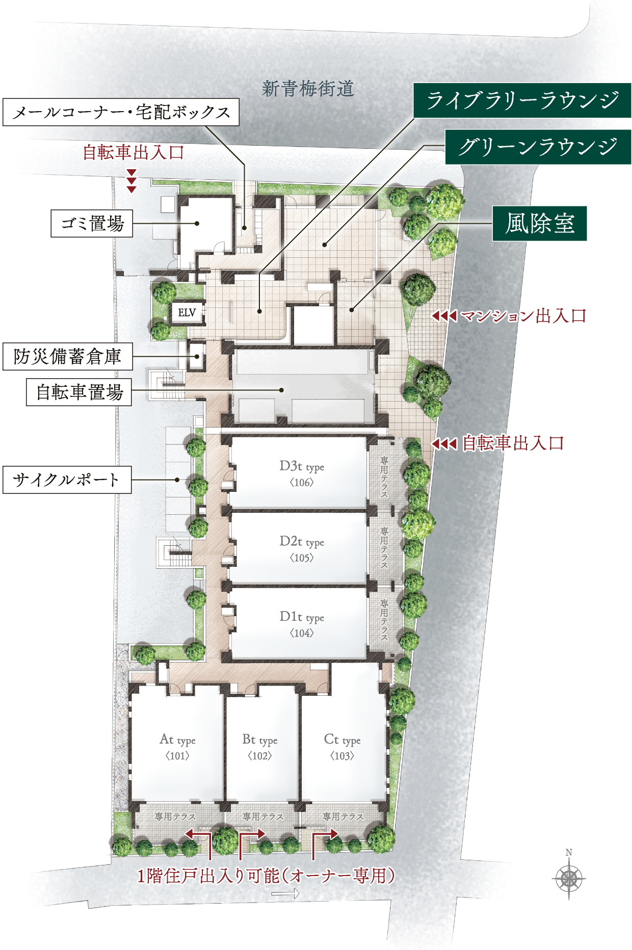 敷地配置イラスト