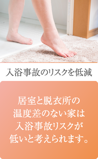 入浴事故のリスクを低減